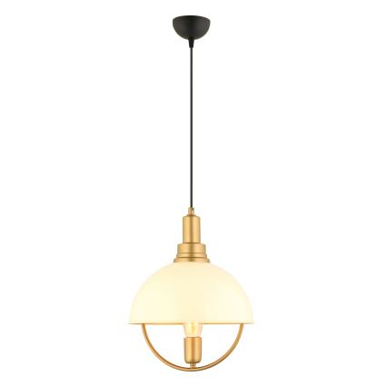 Lámpara colgante MONZA 1xE27/40W/230V diámetro 30 cm crema/oro