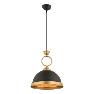 Lámpara colgante MONZA 1xE27/40W/230V diámetro 30 cm negra/bronce