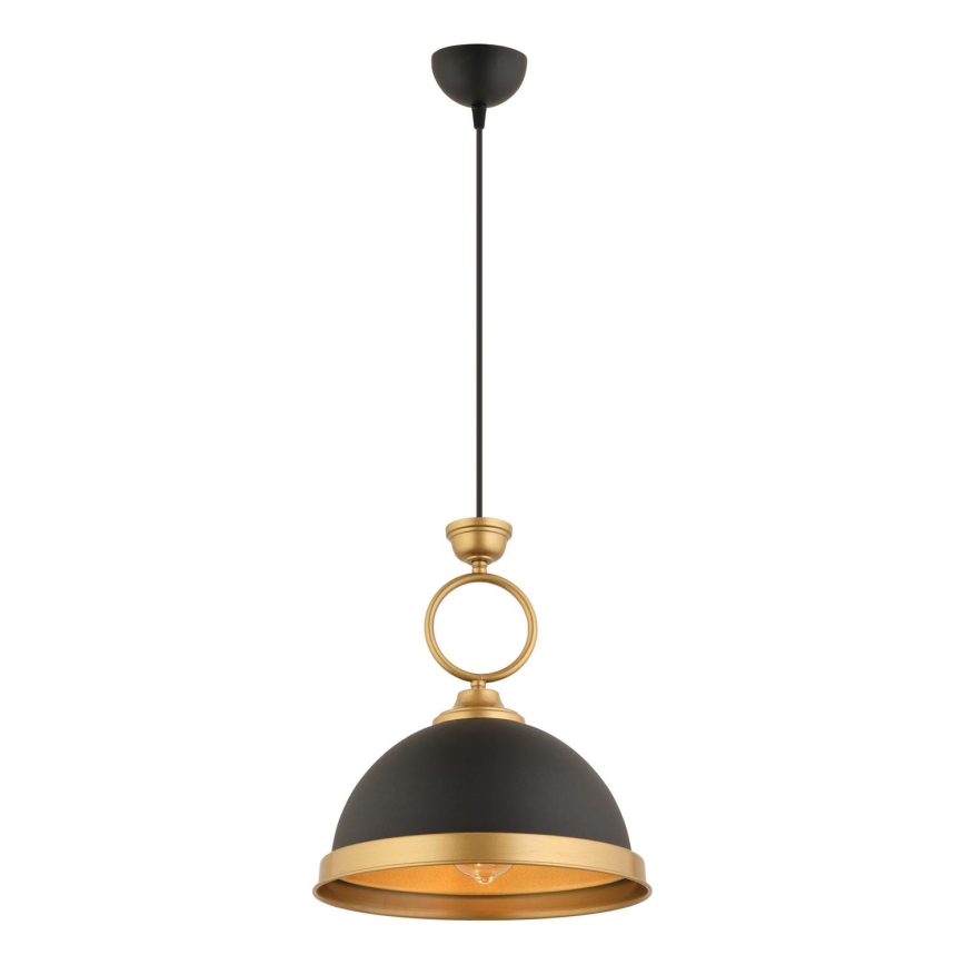 Lámpara colgante MONZA 1xE27/40W/230V diámetro 30 cm negra/bronce