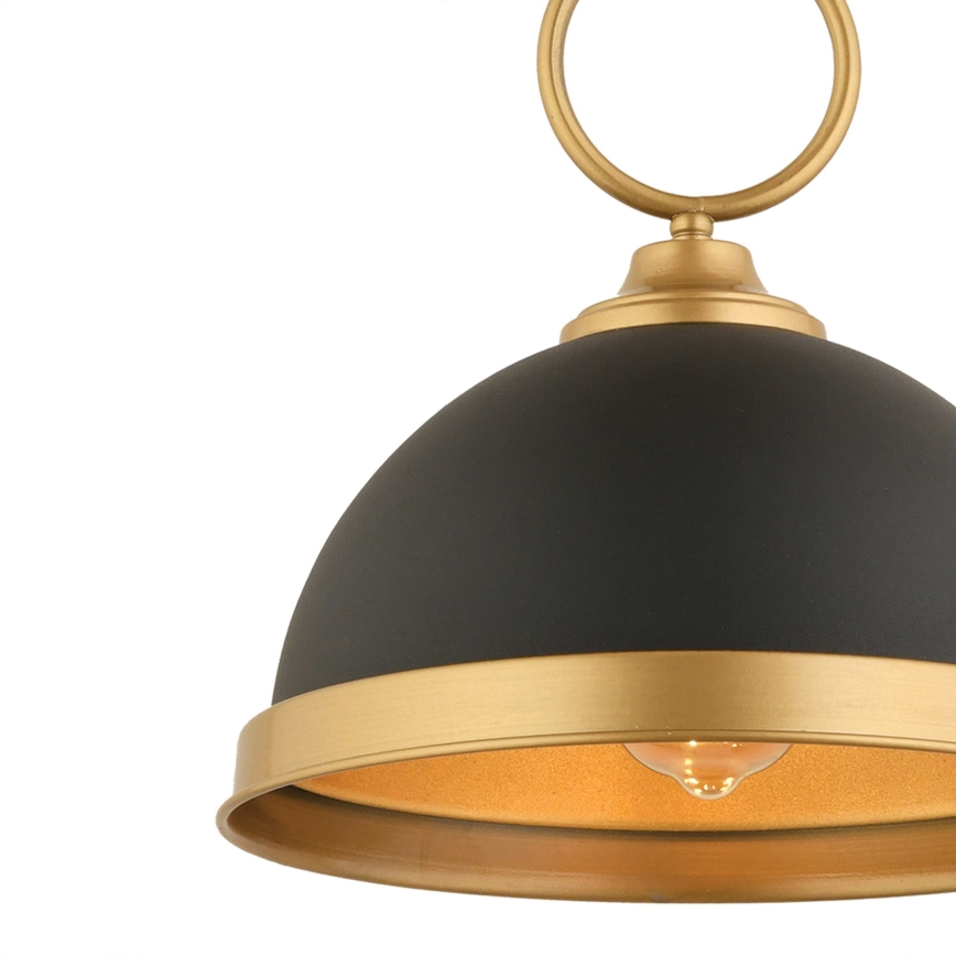 Lámpara colgante MONZA 1xE27/40W/230V diámetro 30 cm negra/bronce