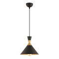 Lámpara colgante MONZA 1xE27/40W/230V Ø 25 cm negro/dorado