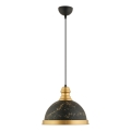 Lámpara colgante MONZA 1xE27/40W/230V Ø 29 cm negra/bronce