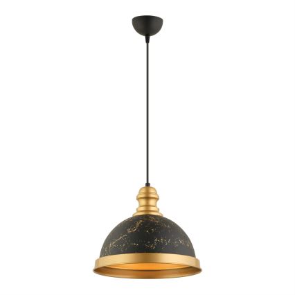 Lámpara colgante MONZA 1xE27/40W/230V Ø 29 cm negra/bronce