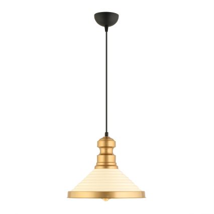 Lámpara colgante MONZA 1xE27/40W/230V Ø 30 cm crema/oro