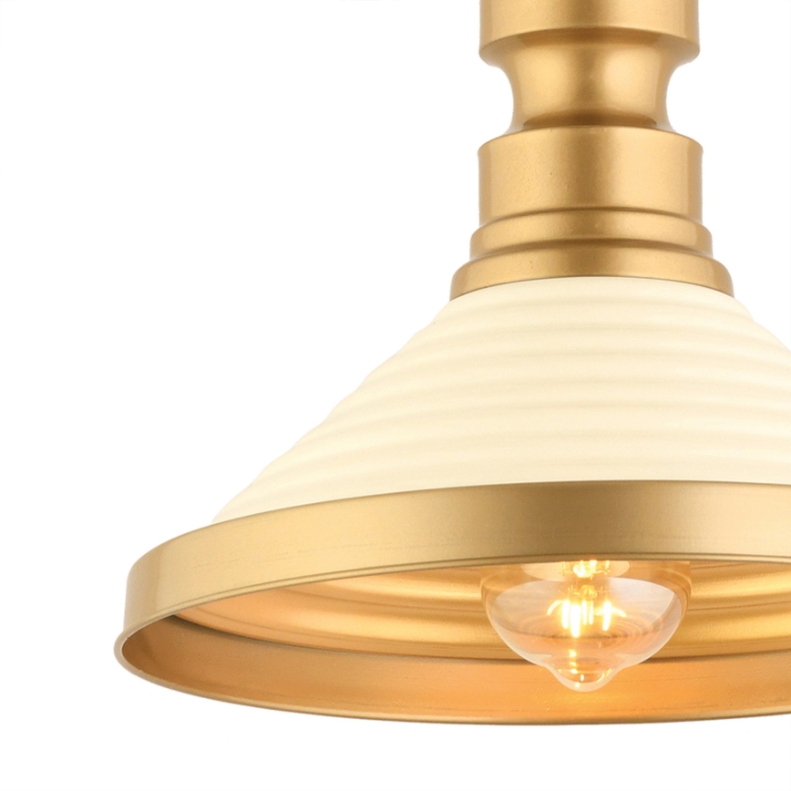 Lámpara colgante MONZA 1xE27/40W/230V Ø 30 cm crema/oro