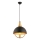 Lámpara colgante MONZA 1xE27/40W/230V Ø 30 cm negro/dorado
