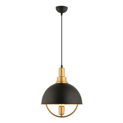 Lámpara colgante MONZA 1xE27/40W/230V Ø 30 cm negro/dorado
