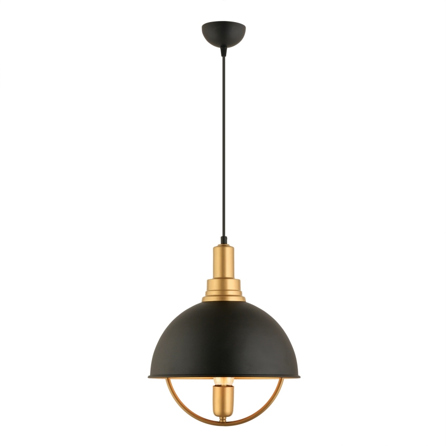 Lámpara colgante MONZA 1xE27/40W/230V Ø 30 cm negro/dorado