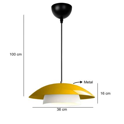 Lámpara colgante MOONLIGH 1xE27/40W/230V amarilla