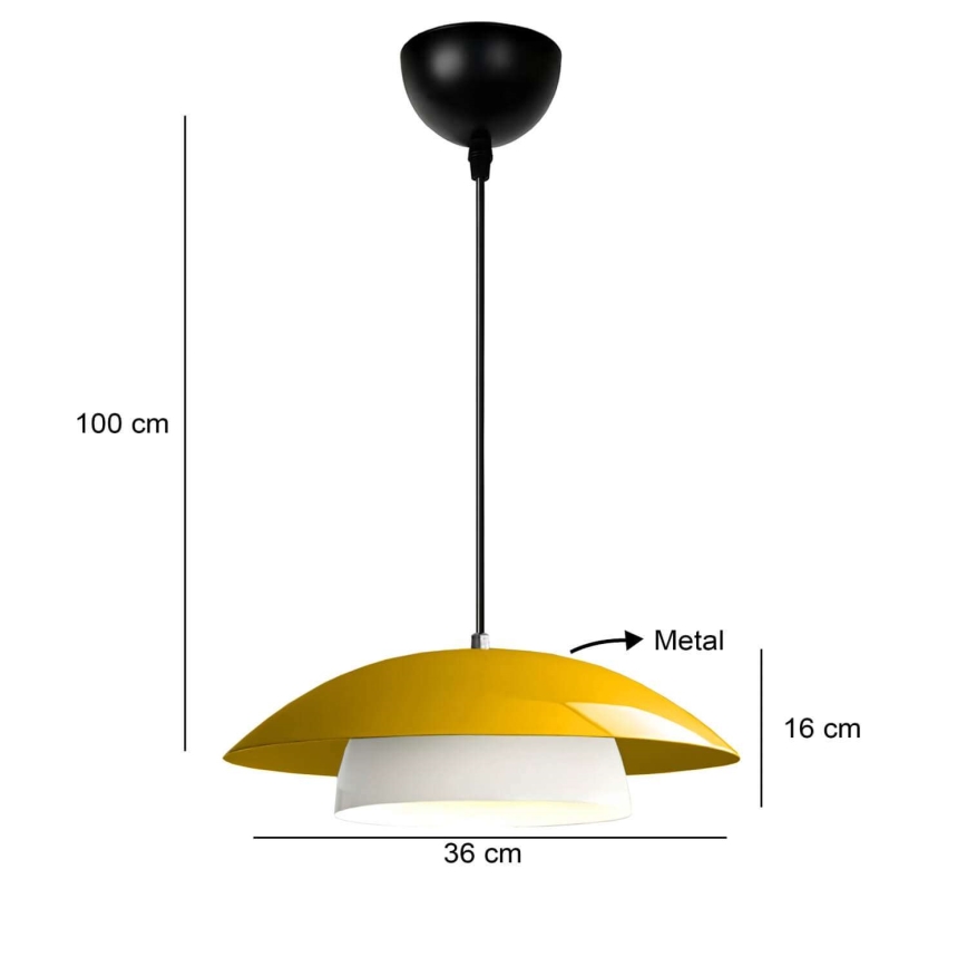 Lámpara colgante MOONLIGH 1xE27/40W/230V amarilla