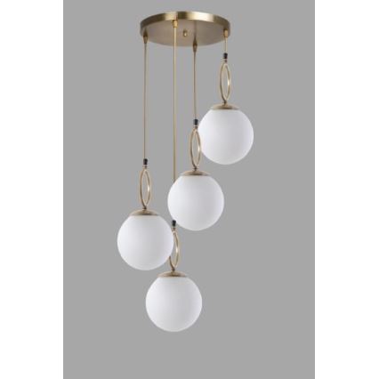 Lámpara colgante con cable MORINO 4xE27/60W/230V
