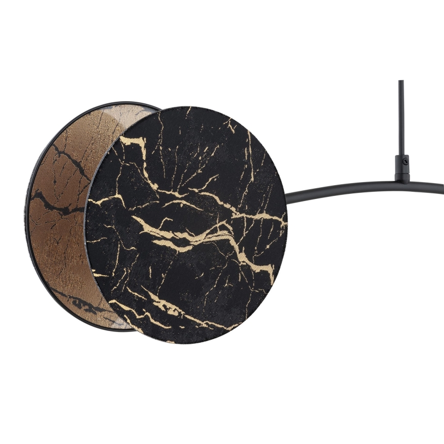 Lámpara colgante MOTIF 2xE27/15W/230V negro/dorado