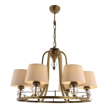 Lámpara colgante NARA 6xE27/40W/230V de bronce