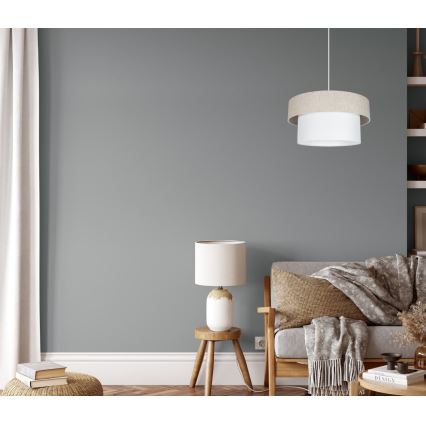 Lámpara colgante NATA 1xE27/60W/230V beige