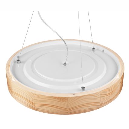 Lámpara colgante con cable NATURAL 3xE27/60W/230V Ø 47 cm pino
