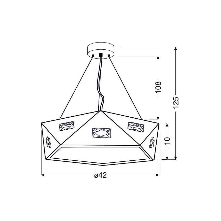Lámpara colgante NEMEZIS 3xG9/40W/230V