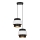 Lámpara colgante NESS 2xE27/60W/230V diá. 30 cm negro/blanco