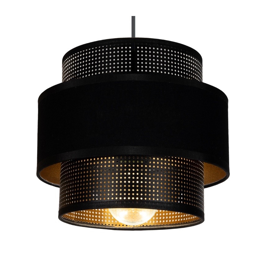 Lámpara colgante NESS 2xE27/60W/230V diá. 30 cm negro