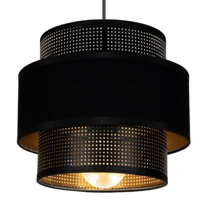 Lámpara colgante NESS 2xE27/60W/230V negro