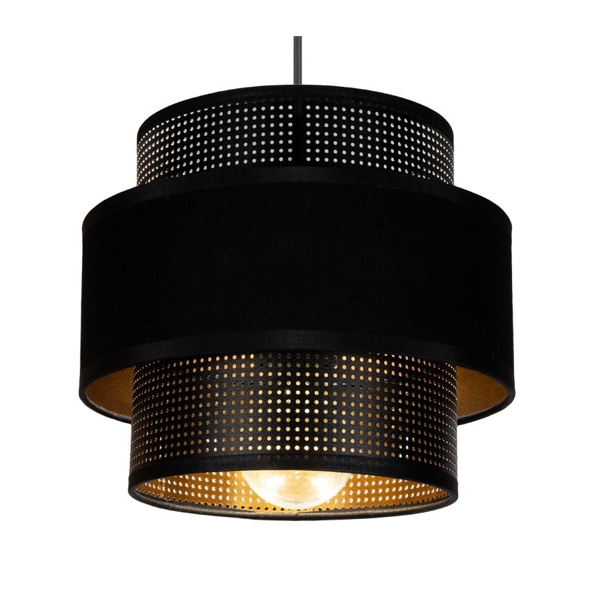 Lámpara colgante NESS 2xE27/60W/230V negro