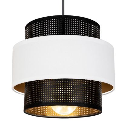 Lámpara colgante NESS 3xE27/60W/230V araña negro/blanco