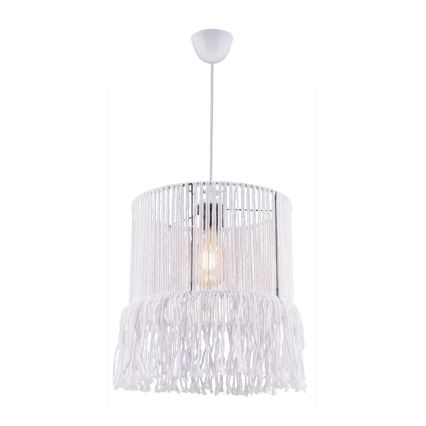 Lámpara colgante NESS MACRAME 1xE27/40W/230V blanca