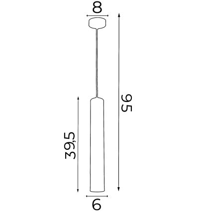 Lámpara colgante NEST 1xGU10/8W/230V blanco/cromo brillante