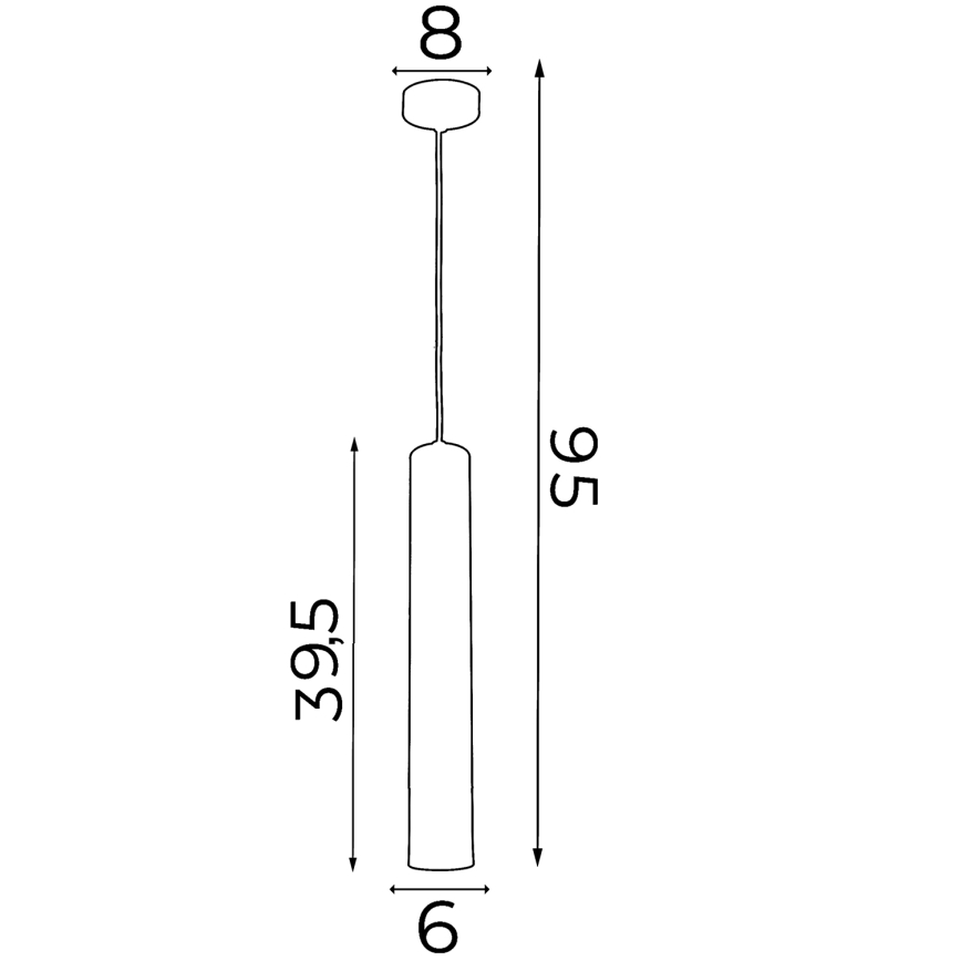 Lámpara colgante NEST 1xGU10/8W/230V blanco/cromo brillante