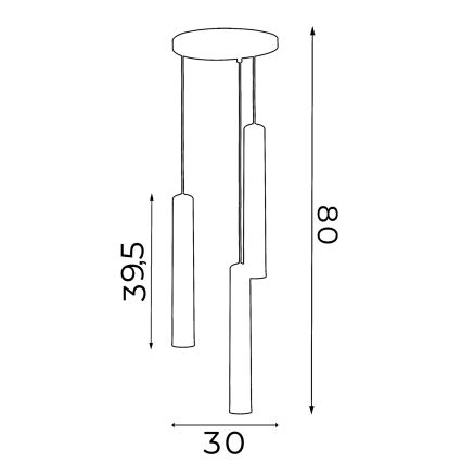 Lámpara colgante NEST 3xGU10/8W/230V blanco/cromo brillante