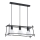 Lámpara colgante NETI 3xE27/15W/230V negro