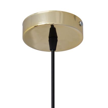 Lámpara colgante NEWTON 1xE27/15W/230V negro/dorado