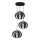 Lámpara colgante NEWTON 3xE27/15W/230V negro