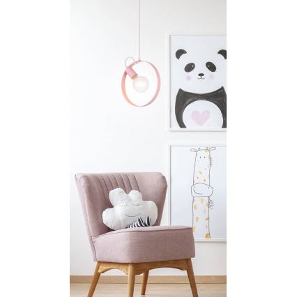 Lámpara colgante NEXO 1xE27/40W/230V rosa