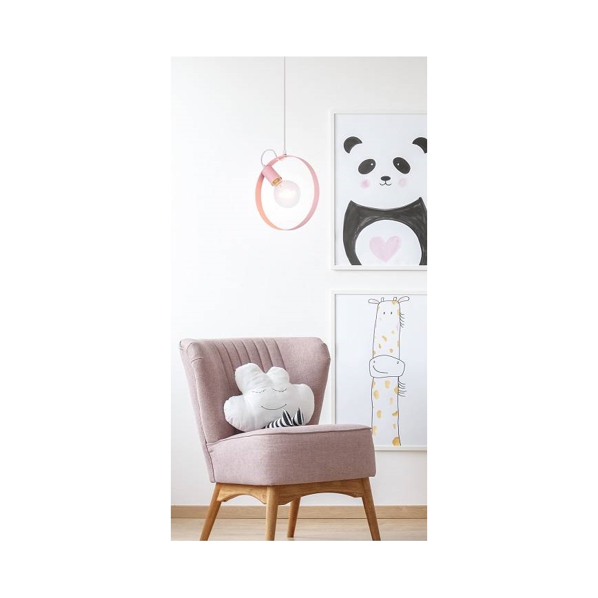 Lámpara colgante NEXO 1xE27/40W/230V rosa