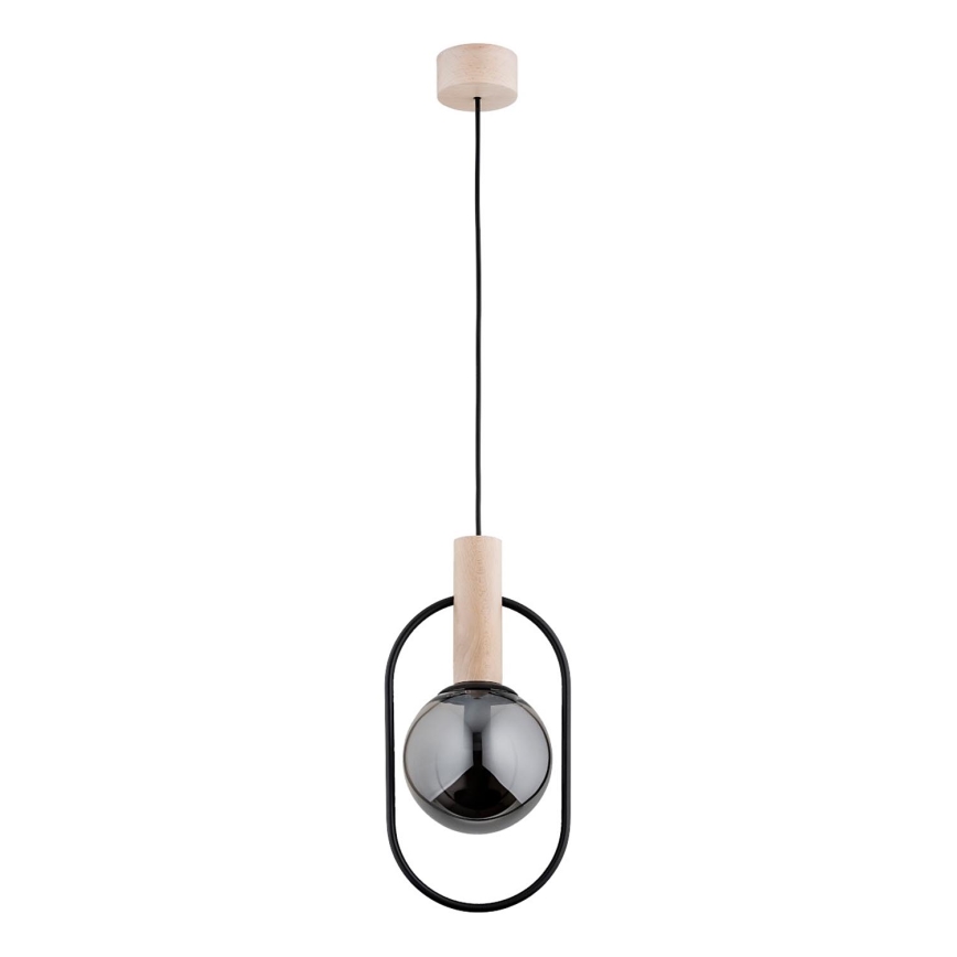 Lámpara colgante NIKI 1xE14/10W/230V negro/beige