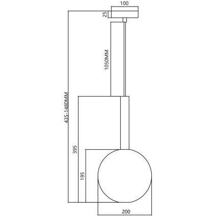 Lámpara colgante NIKO 1xG9/9W/230V diá. 20 cm dorado