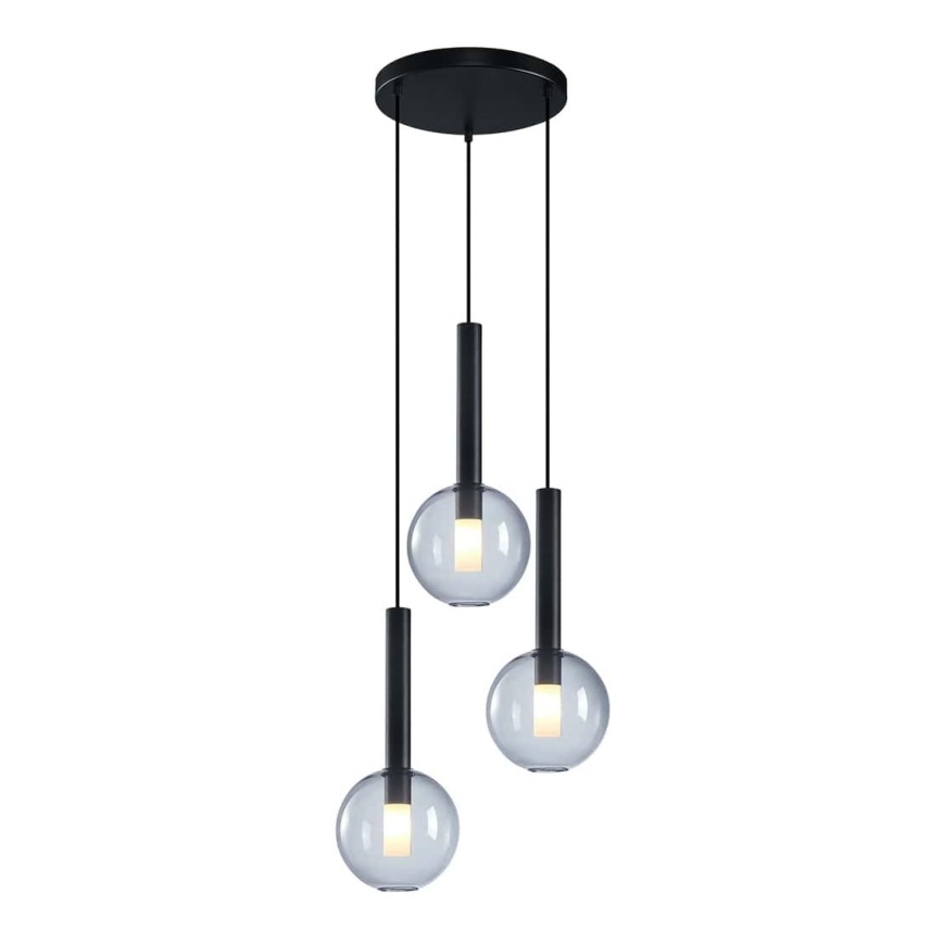 Lámpara colgante NIKO 3xG9/9W/230V negro