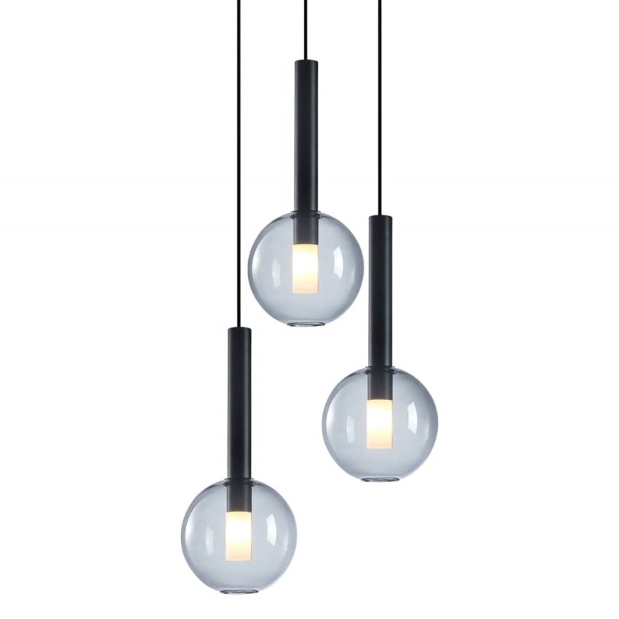 Lámpara colgante NIKO 3xG9/9W/230V negro