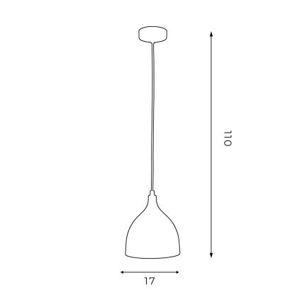 Lámpara colgante NOAK 1xE27/15W/230V gris