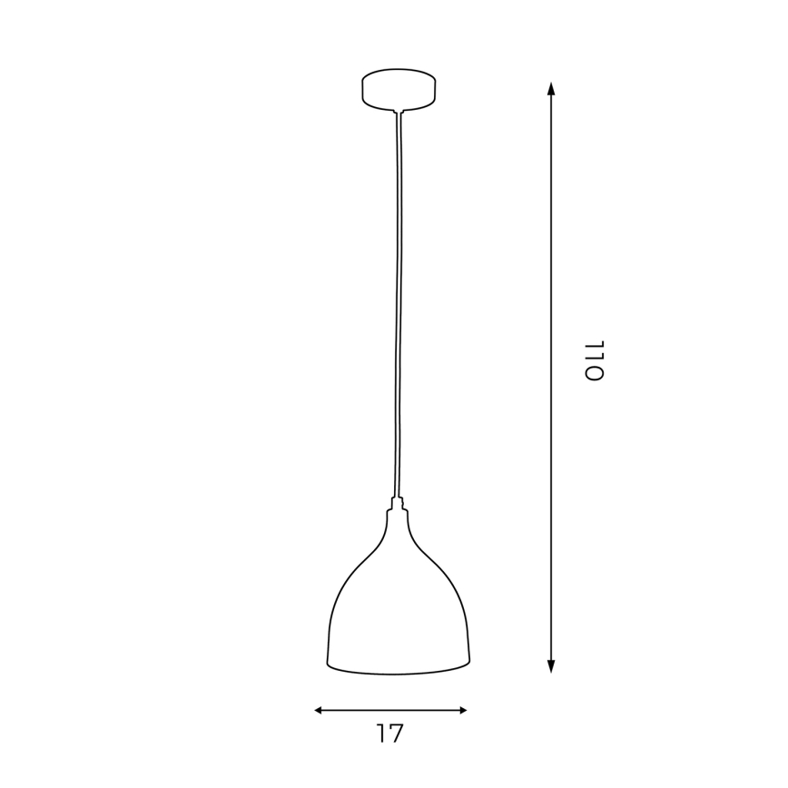 Lámpara colgante NOAK 1xE27/15W/230V gris
