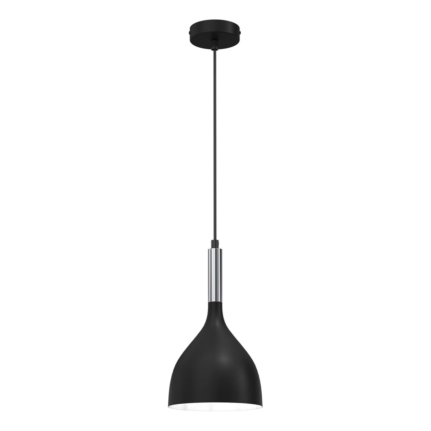 Lámpara colgante NOAK 1xE27/15W/230V negro/cromo brillante