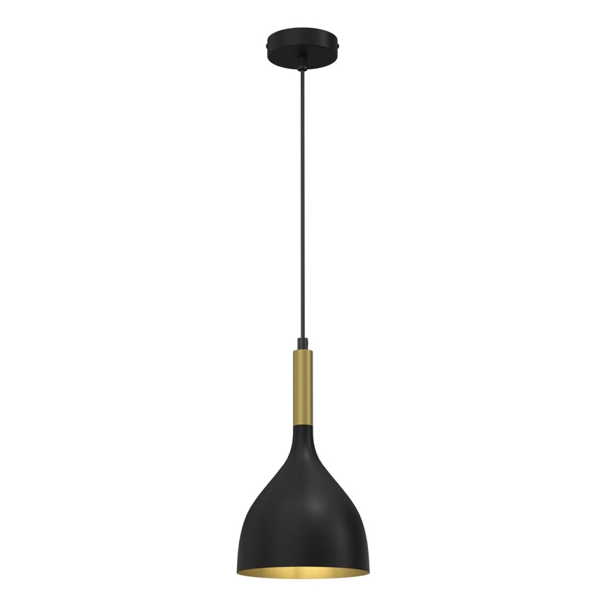 Lámpara colgante NOAK 1xE27/15W/230V negro/dorado