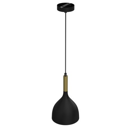 Lámpara colgante NOAK 1xE27/15W/230V negro/dorado