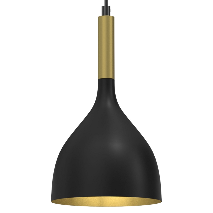 Lámpara colgante NOAK 1xE27/15W/230V negro/dorado