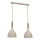 Lámpara colgante NOAK 2xE27/15W/230V beige/dorado
