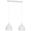 Lámpara colgante NOAK 2xE27/15W/230V blanco