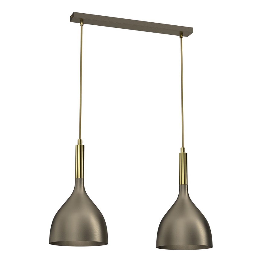 Lámpara colgante NOAK 2xE27/15W/230V latón/dorado