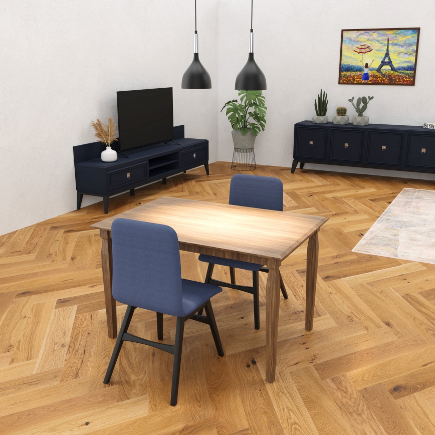 Lámpara colgante NOAK 2xE27/15W/230V negro/cromo brillante