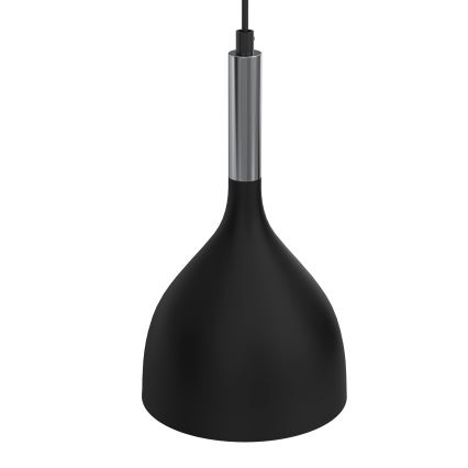 Lámpara colgante NOAK 2xE27/15W/230V negro/cromo brillante