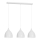 Lámpara colgante NOAK 3xE27/15W/230V blanco